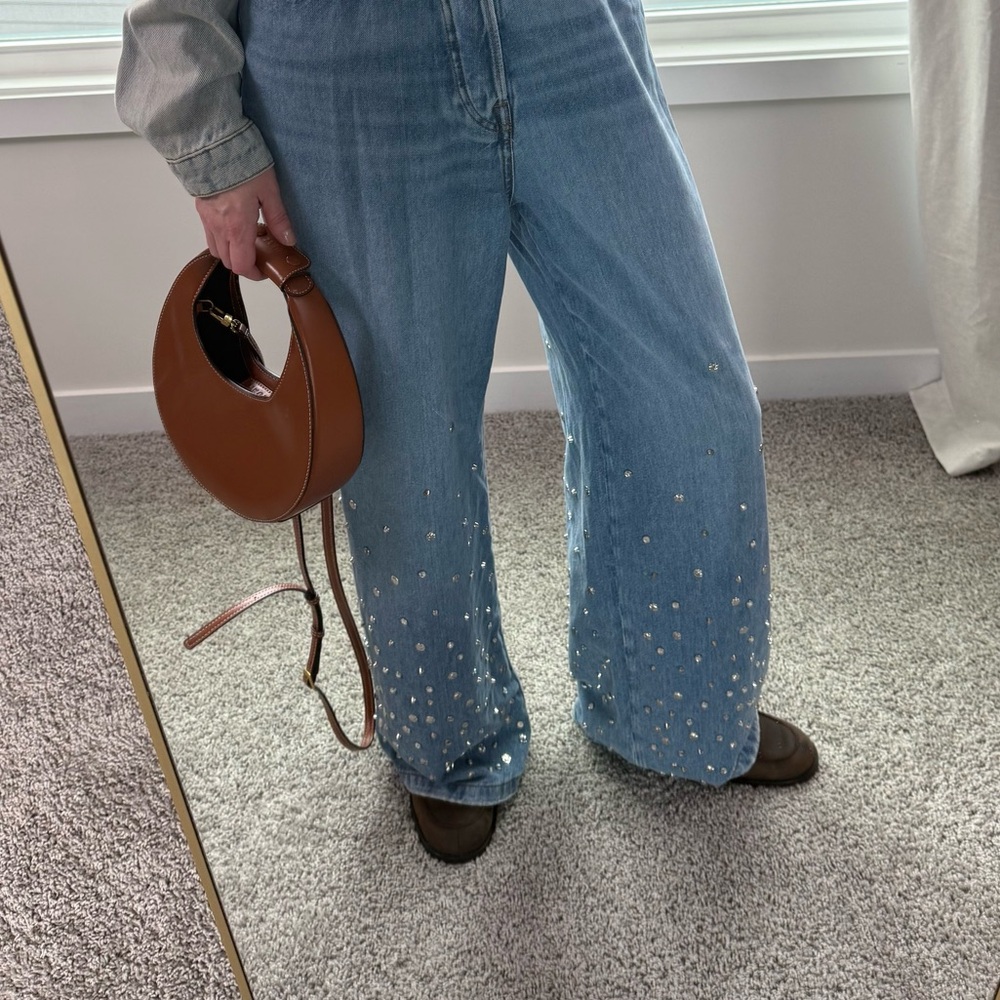 COS Blue Wide Leg Jeans with Embellishments size 27 - Picture 7 of 10